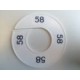 Maatring 9 cm wit/zw 58 